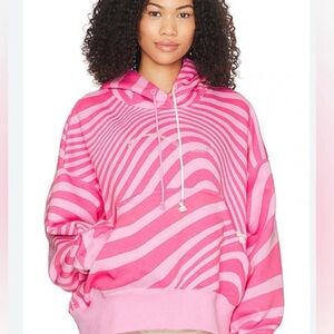 Nike Pink Icicle Stripe Mind Over Matter Show Yourself Love Hoodie